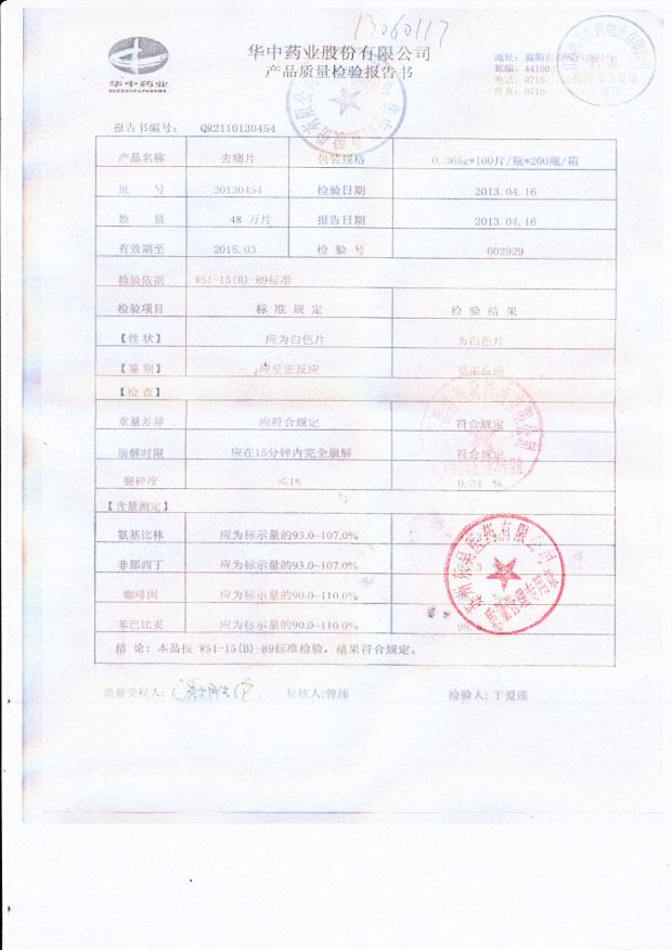 20130454去痛片
