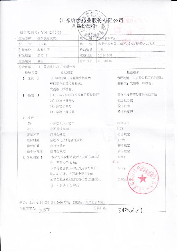 121244桂枝茯苓胶囊