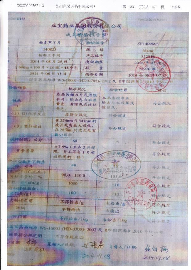 140823曲克芦丁片