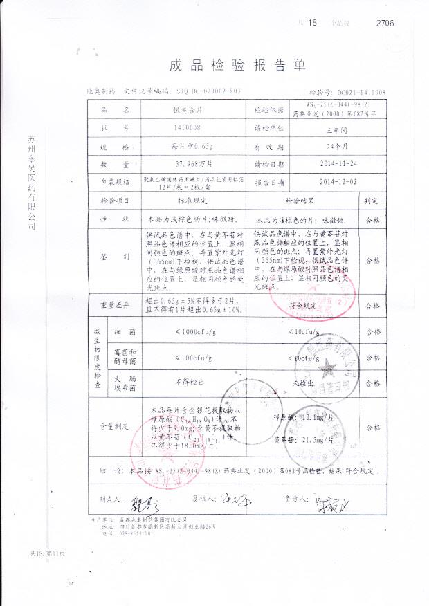 1410008银黄含片
