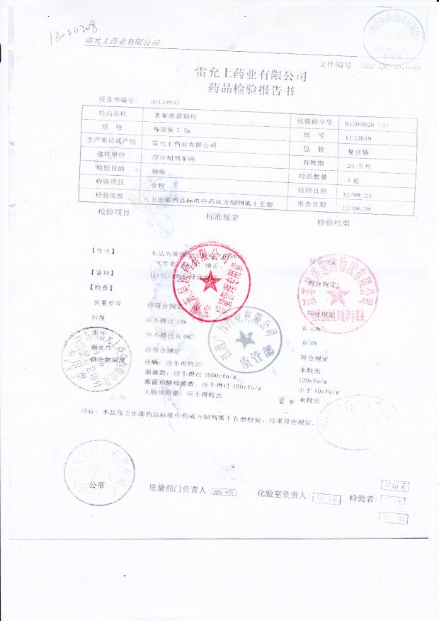 LC12019香菊感冒颗粒