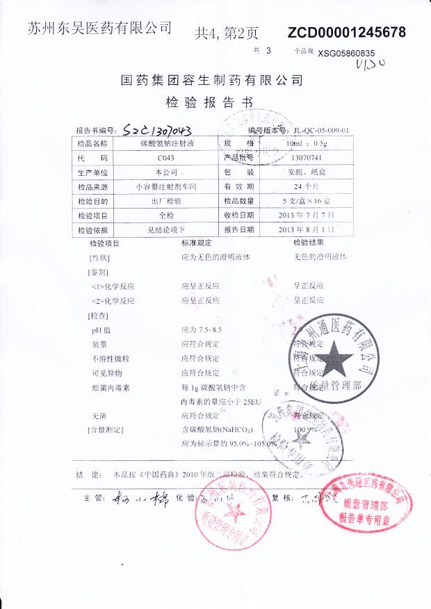 13070741碳酸氢钠注射液