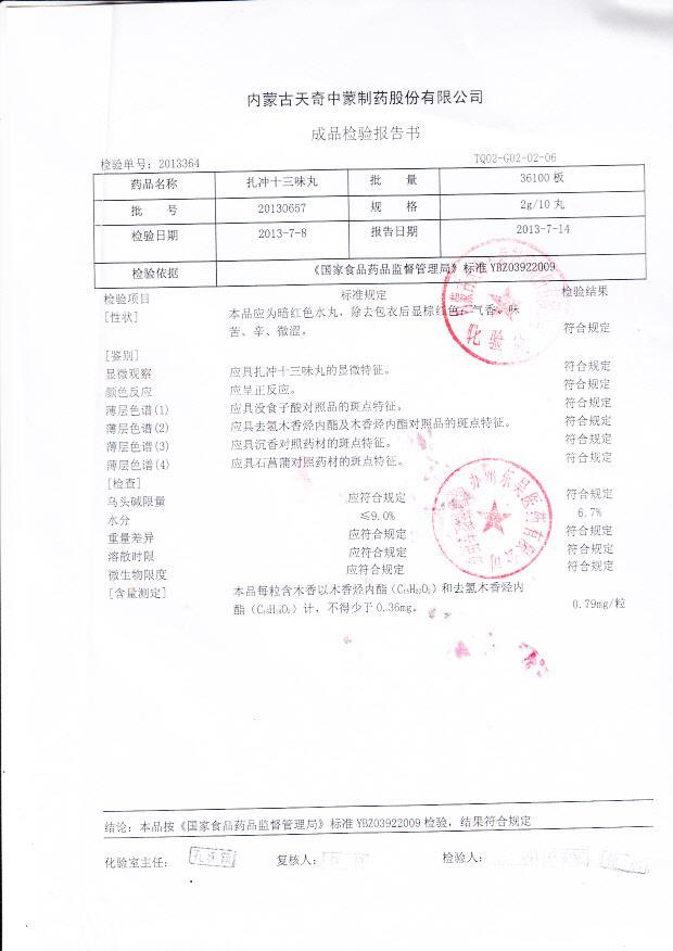 20130657扎冲十三味丸