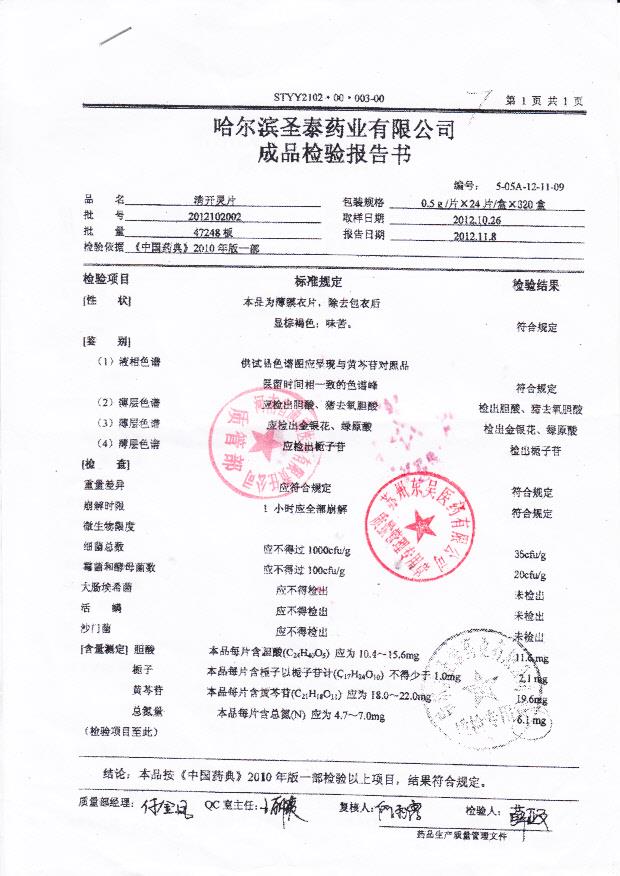 2012102002清开灵片