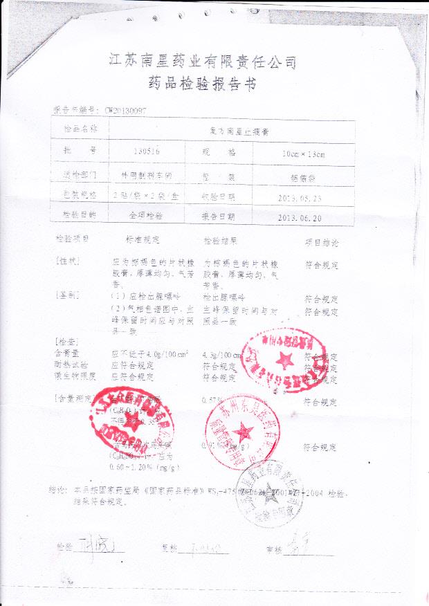 130516复方南星止痛膏