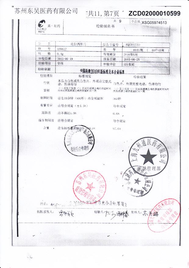 130622吡拉西坦片