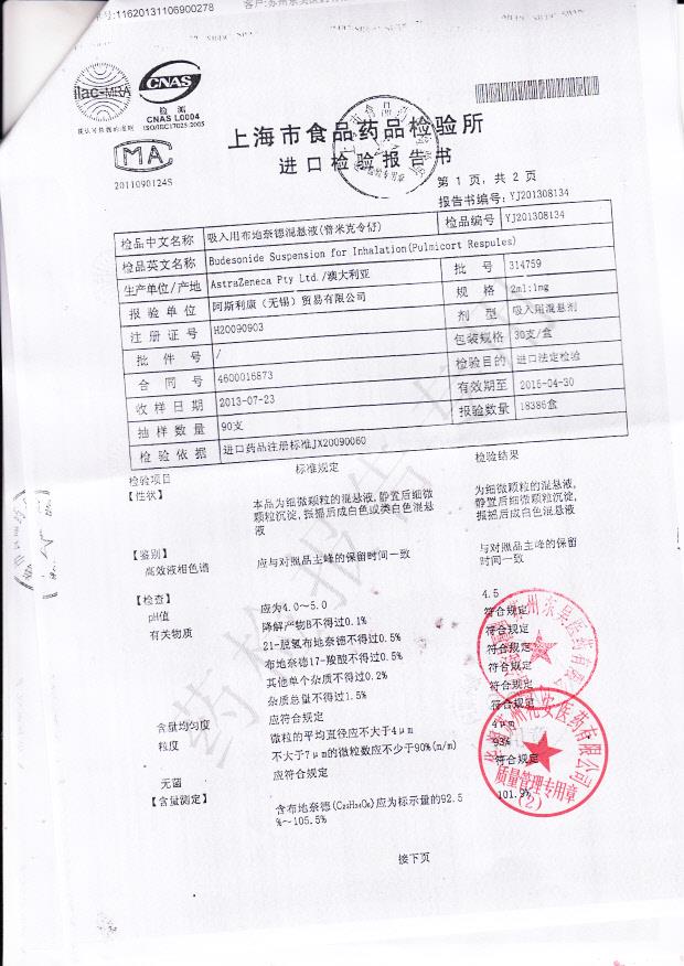 314759吸入用布地奈德混悬液2