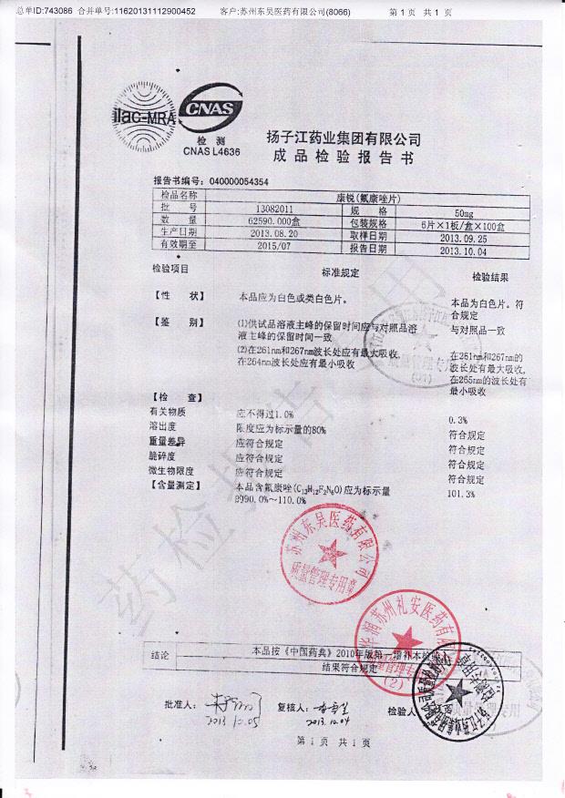 13082011氟康唑片