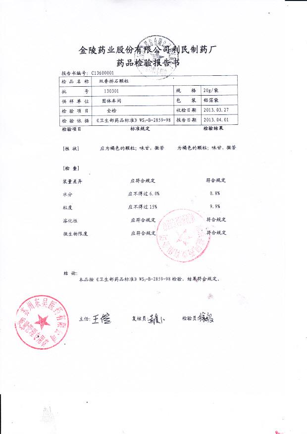 130301双香排石颗粒