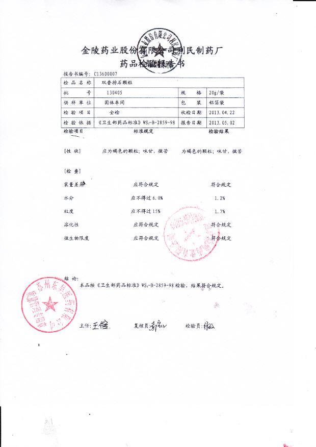 130405双香排石颗粒