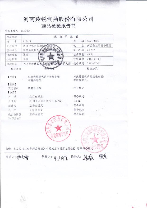 130618伤湿止痛膏