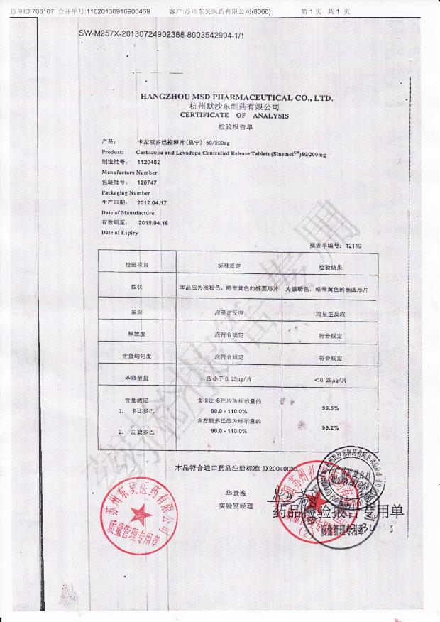 1120452卡左双多巴控释片