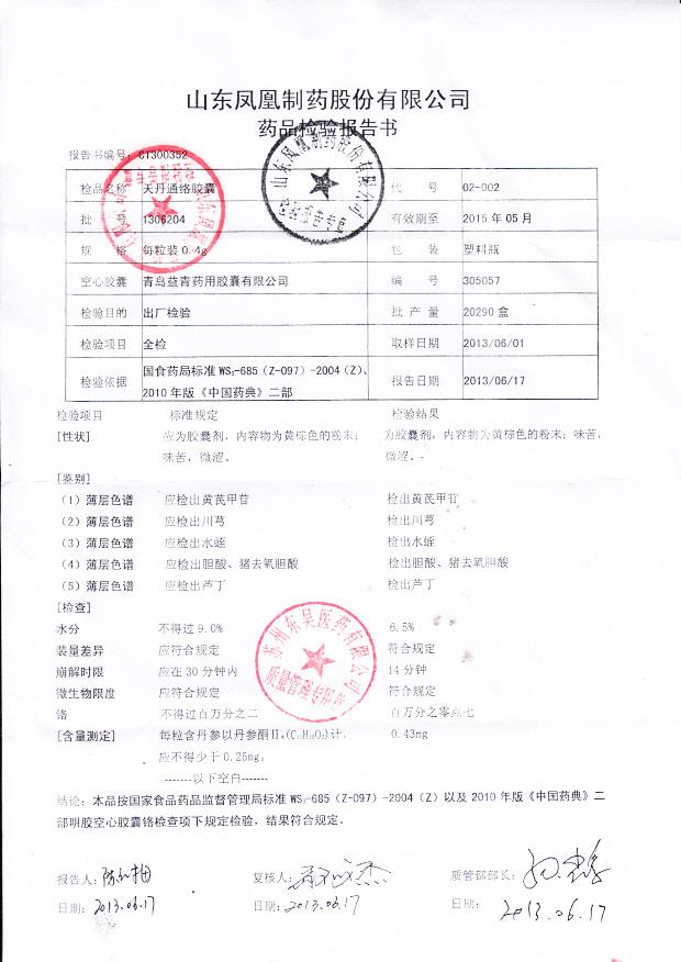 1306204天丹通络胶囊
