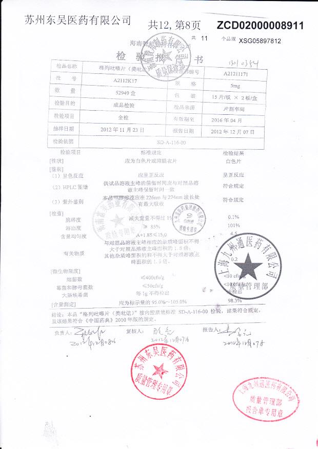 A2112K17格列吡嗪片