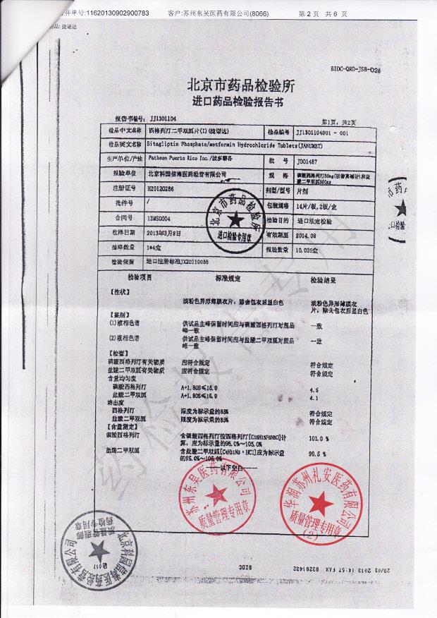 J001487西格列汀二甲双胍片2