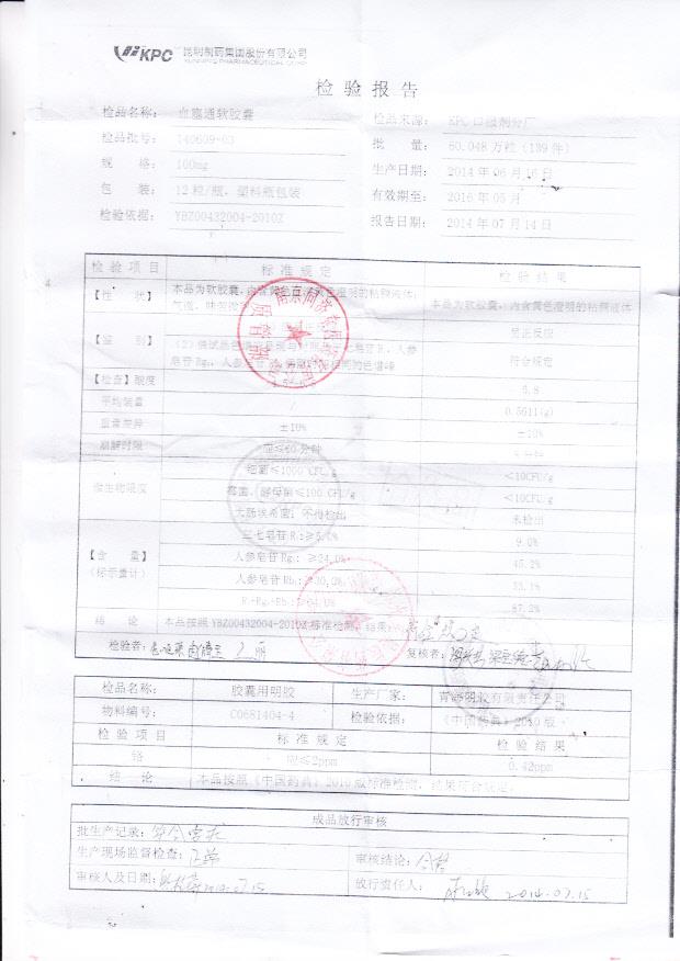 140609-03血塞通软胶囊