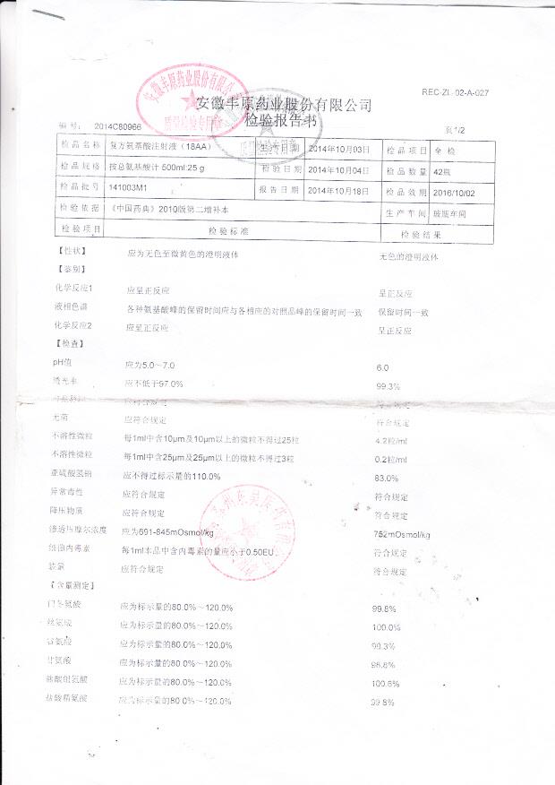 141003M1复方氨基酸注射液1