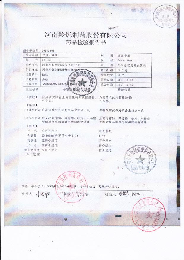 141069伤湿止痛膏