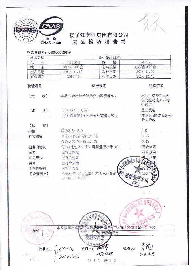 14111841地佐辛注射液