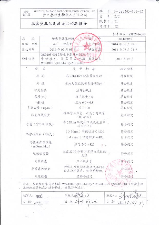 201406060胎盘多肽注射液