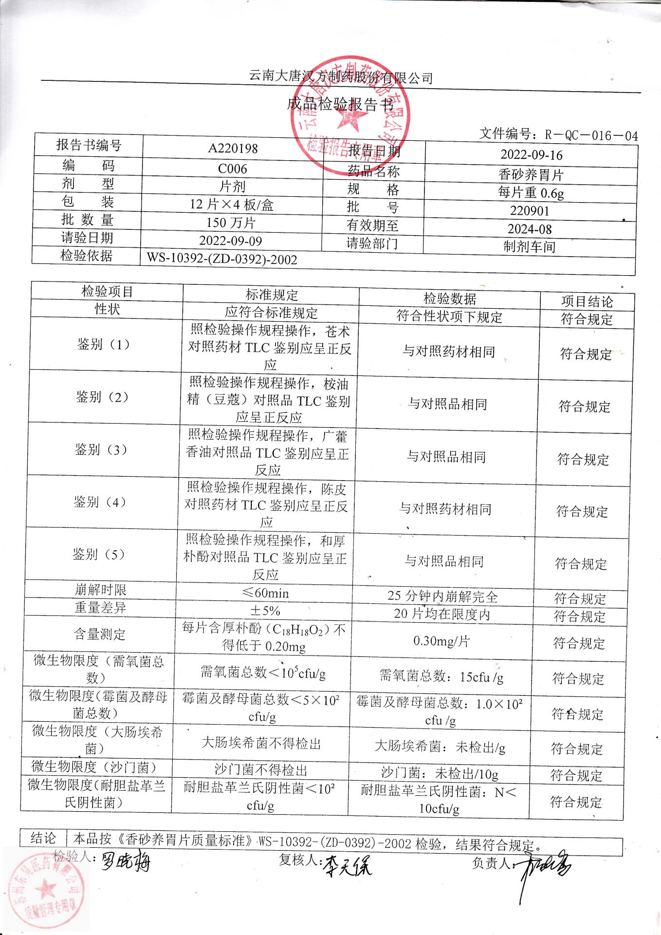 220901香砂养胃片