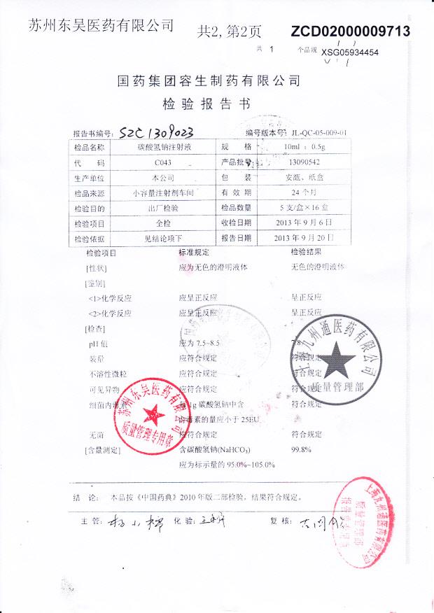 13090542碳酸氢钠注射液