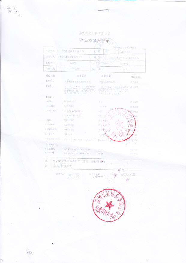 B130417H甲硝唑氯化钠注射液