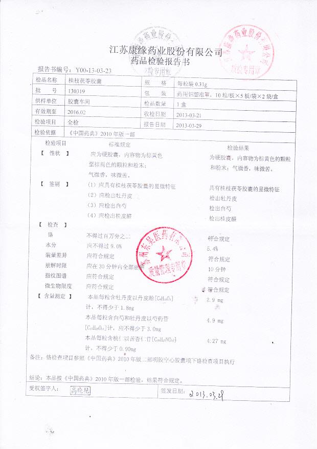 130319桂枝茯苓胶囊