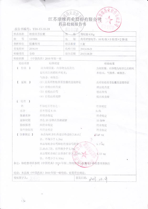 131006桂枝茯苓胶囊