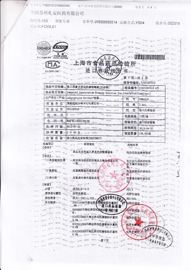 3984016吸入用复方异兵托溴铵溶液2