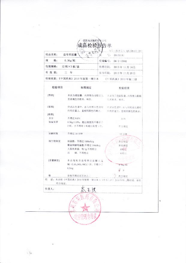 20131141益母草胶囊