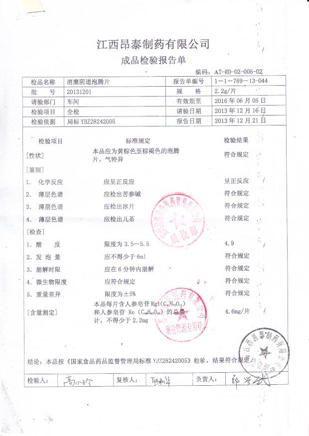 20131201消糜阴道泡腾片