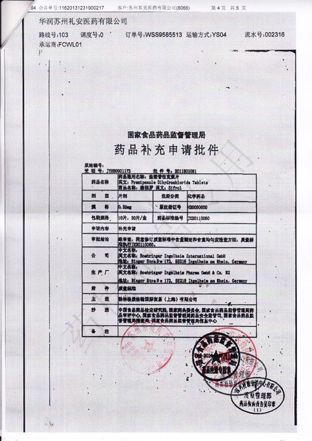 302146盐酸普拉克索片4