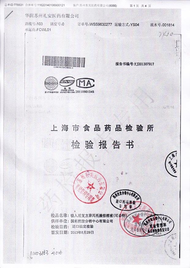 3984013吸入用复方异丙托溴铵溶液1