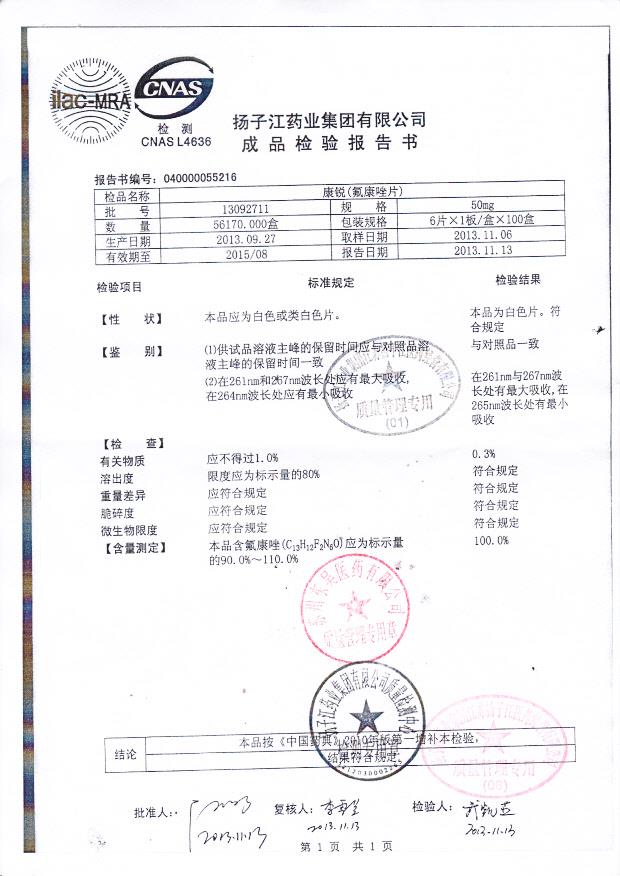 13092711氟康唑片