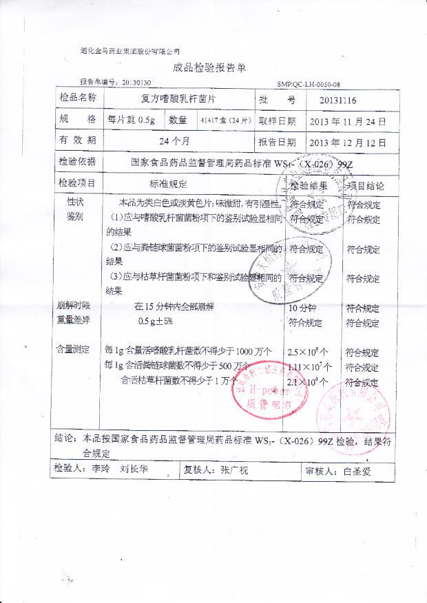 20131116复方是酸乳杆菌片