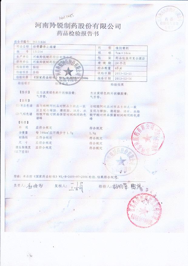 131214壮骨麝香止痛膏