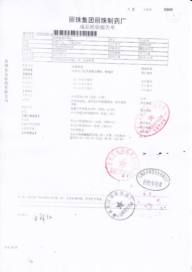 1310508枸橼酸铋钾颗粒