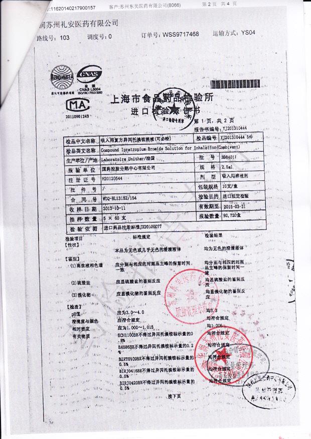 3984011吸入用复方异丙托溴铵溶液2