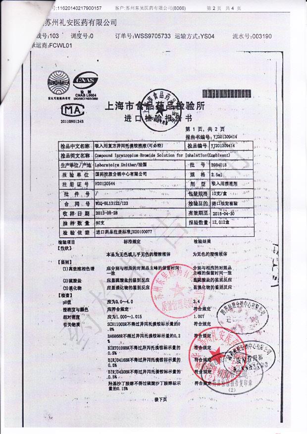 3984018吸入用复方异丙托溴铵溶液2