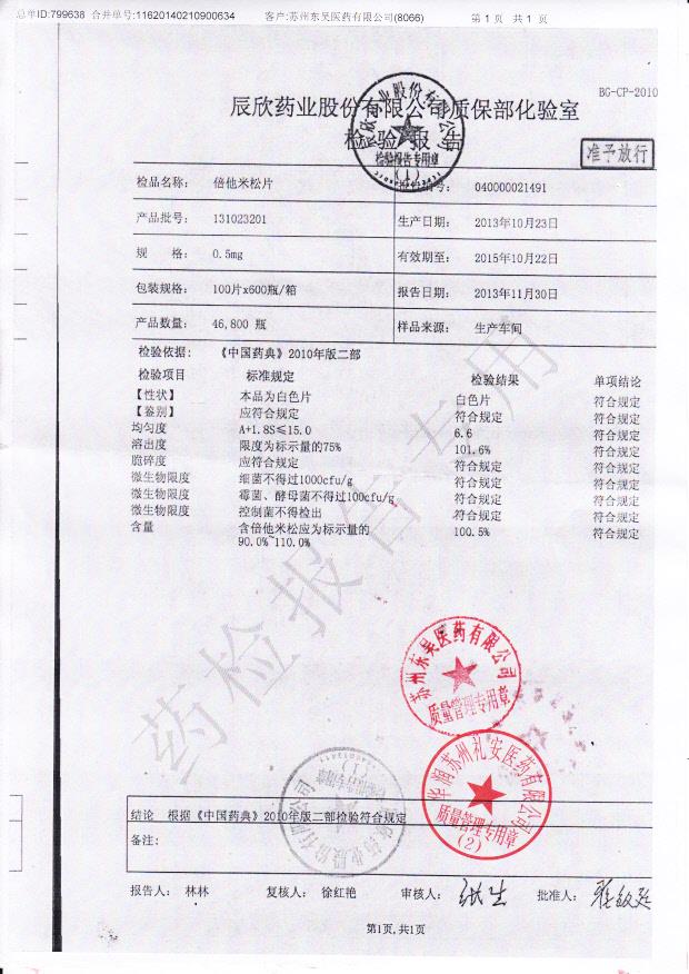 131023201倍他米松片