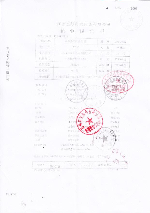 130702盐酸多巴胺注射液