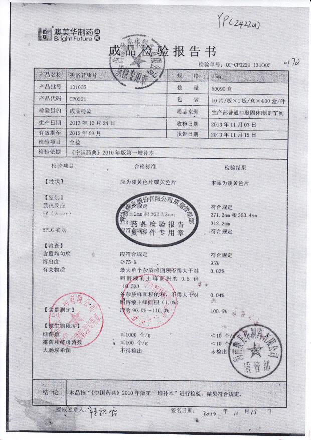 131005美洛昔康片