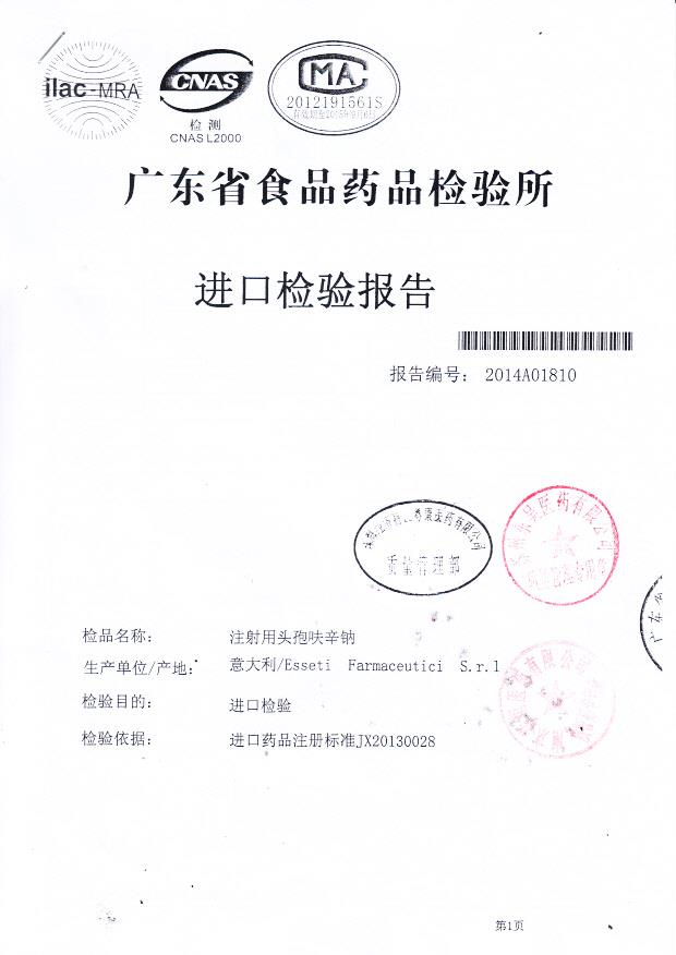 550413注射用头孢呋辛钠1