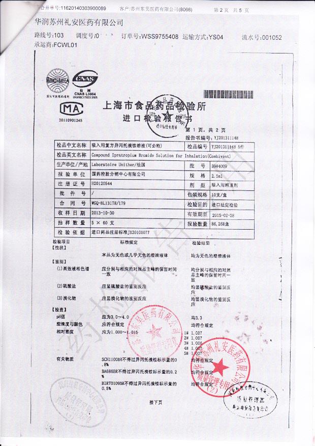 3984009吸入用复方异丙托溴铵溶液2