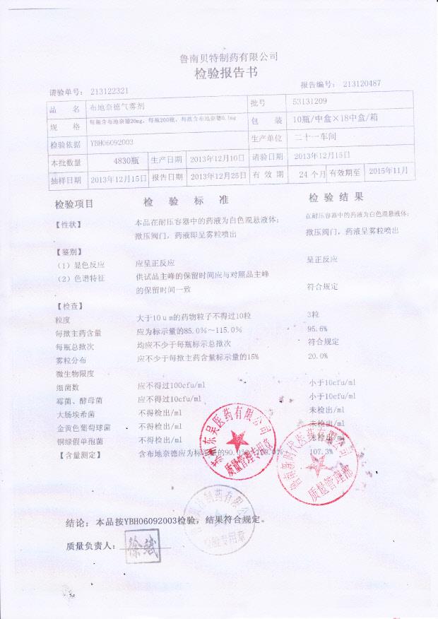 53131209布地奈德气雾剂