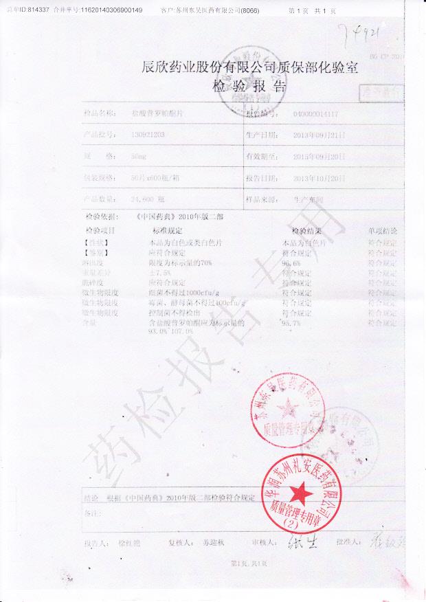 130921203盐酸普罗帕酮片