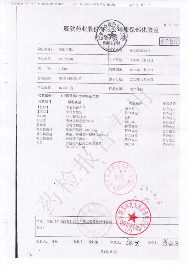 131023201倍他米松片