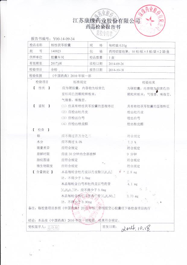 140923桂枝茯苓胶囊