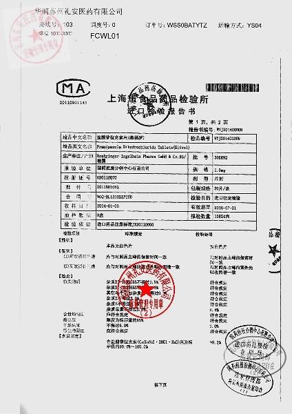 305892盐酸普拉克索片（森福罗）2